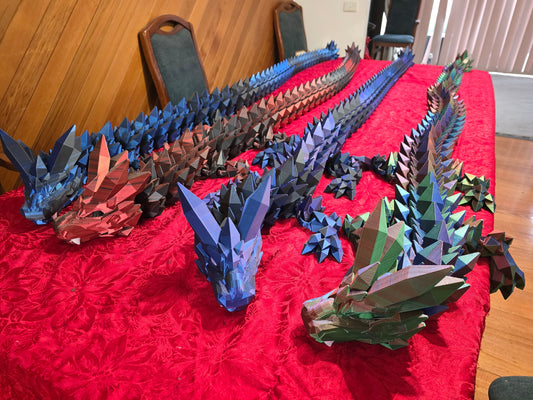 2 Metre Crystal Dragon (6.7 Feet) - No Hands 3d