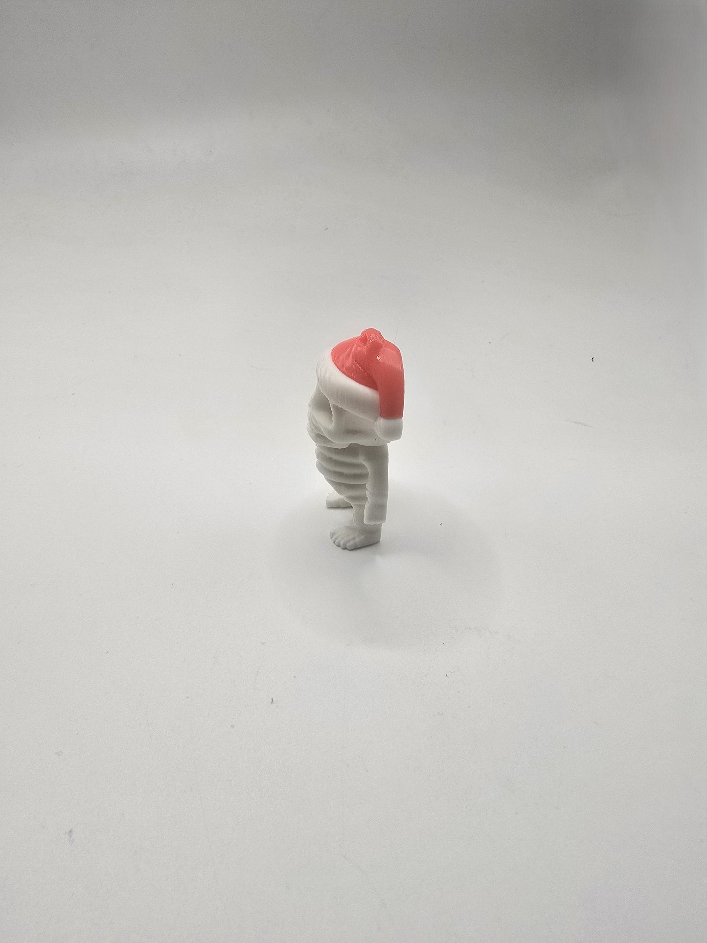 Christmas Santa Skeleton keychain - No Hands 3d