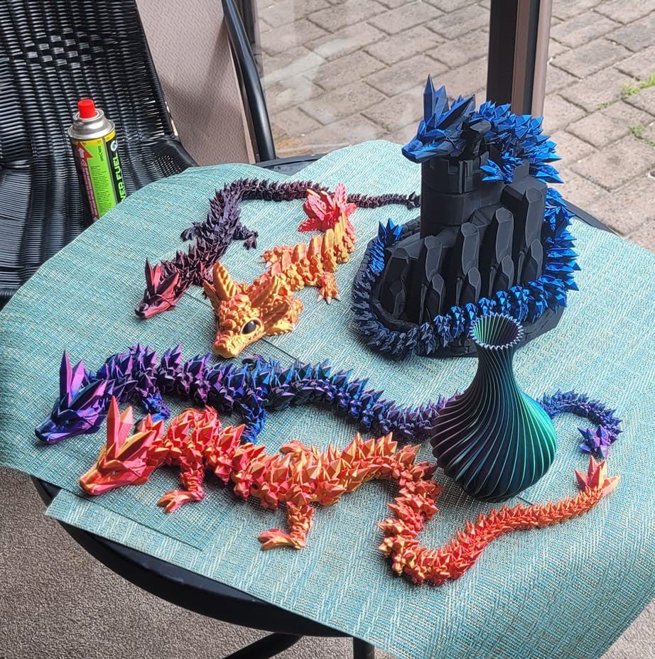 Large or X-Large Crystal Dragon - No Hands 3d