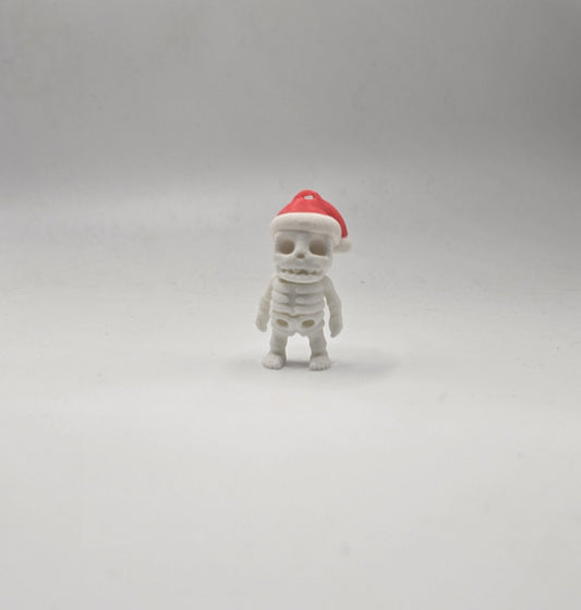 Christmas Santa Skeleton keychain - No Hands 3d