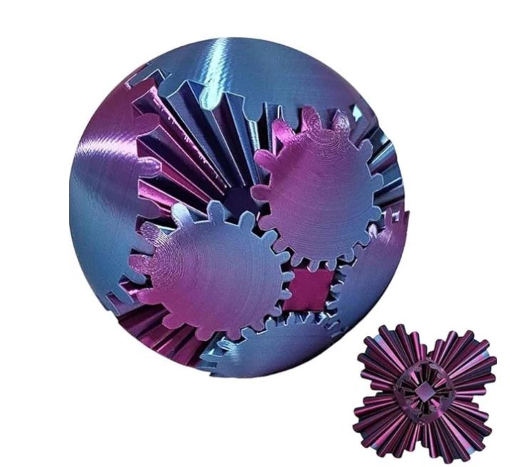Fidget Gear Ball sphere - No Hands 3d
