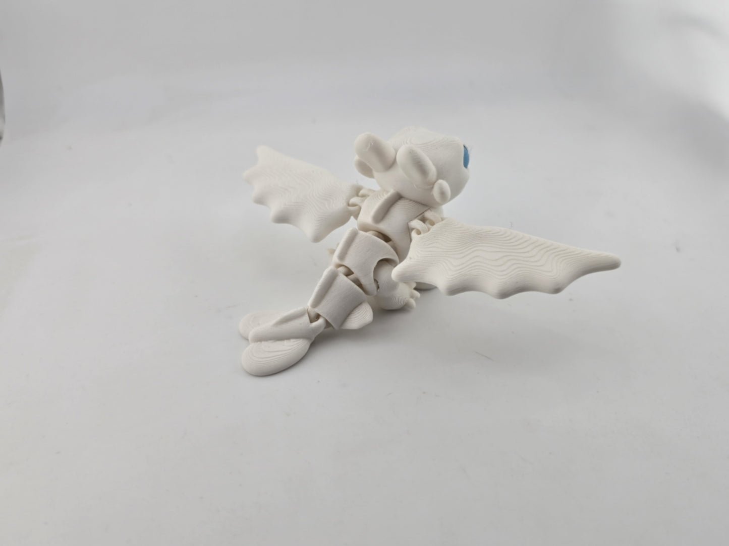 Green Eyed Flying dragon with wings - No Hands 3d