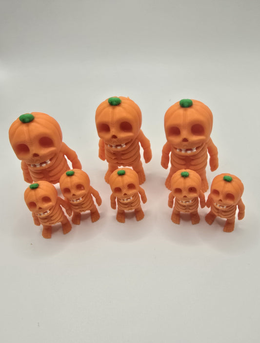 Pumpkin Head Skeleton - No Hands 3d