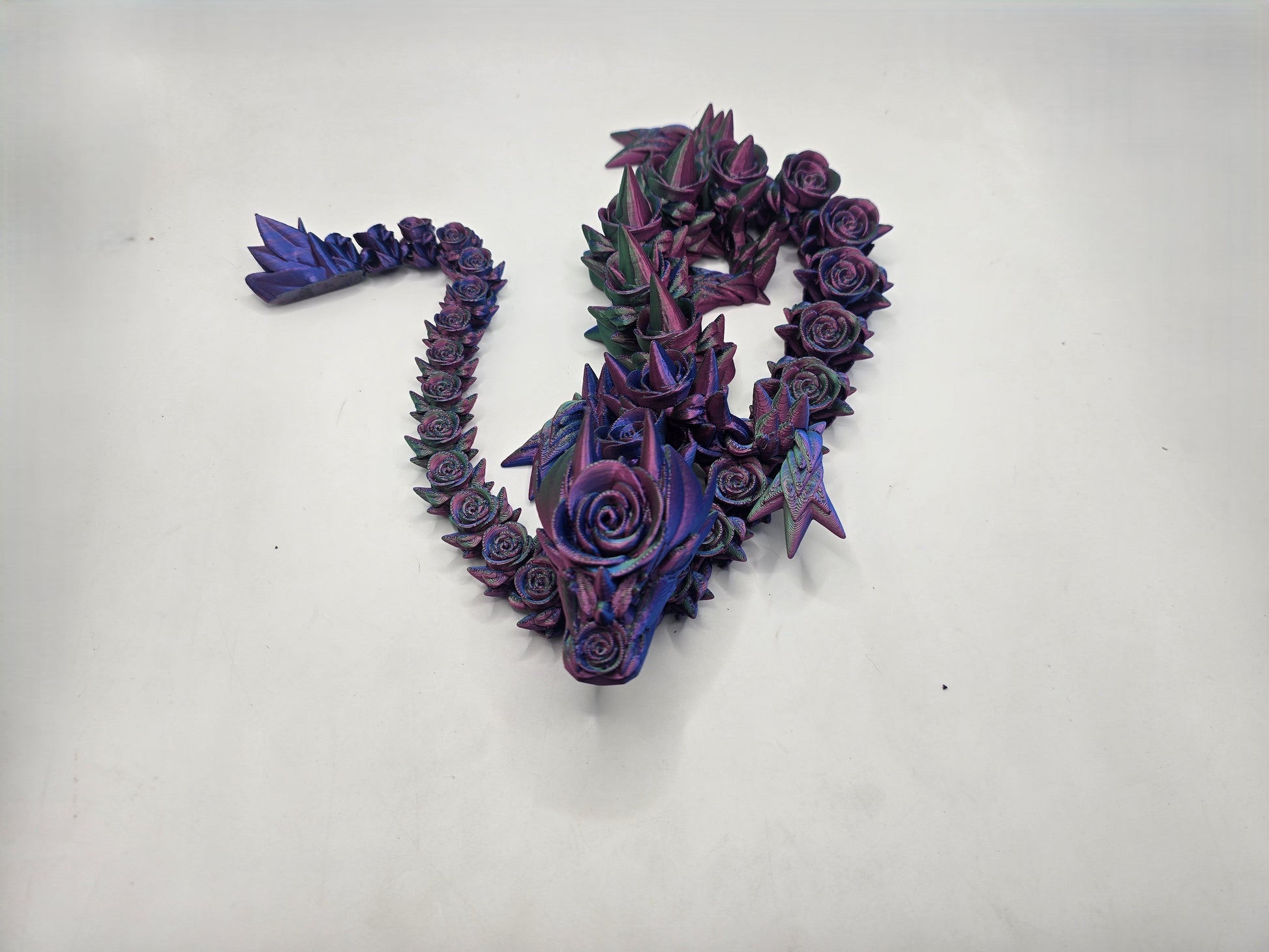 Rose Dragon - Single color - No Hands 3d