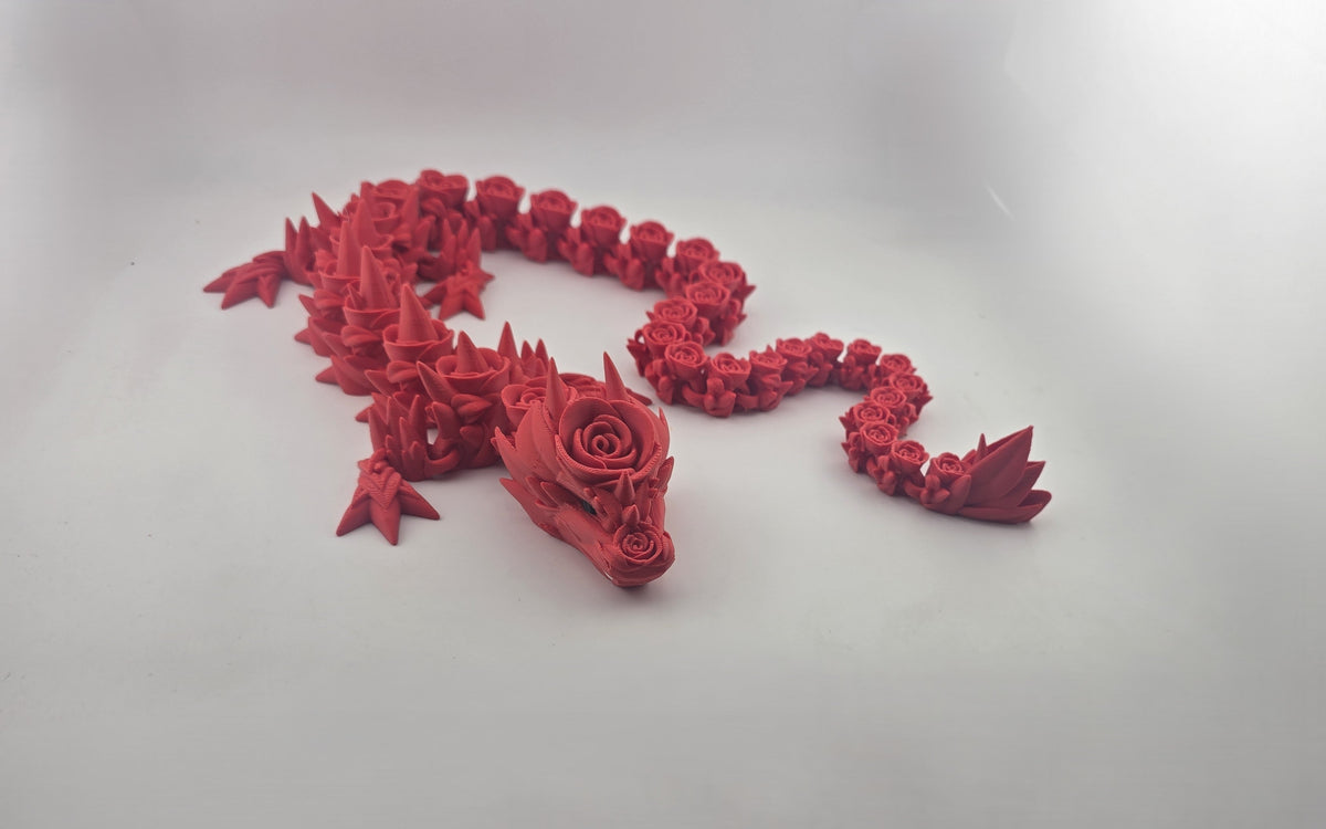 Rose Dragon - Single color - No Hands 3d