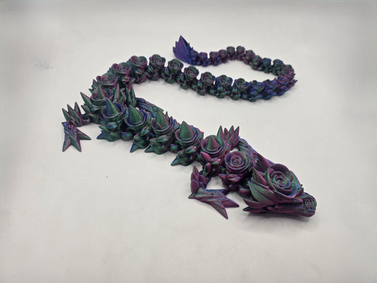 Rose Dragon - Single color - No Hands 3d