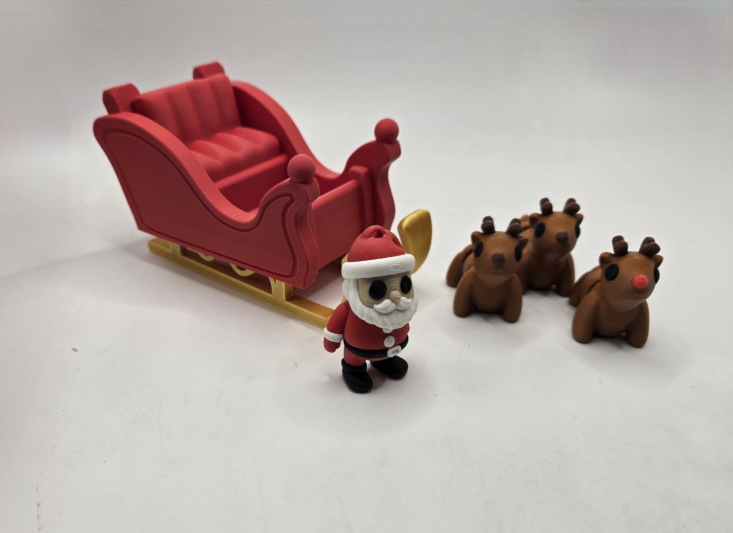 Santa and his Sleigh - No Hands 3d