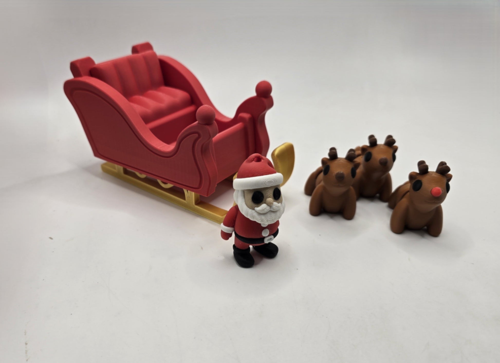 Santa and his Sleigh - No Hands 3d