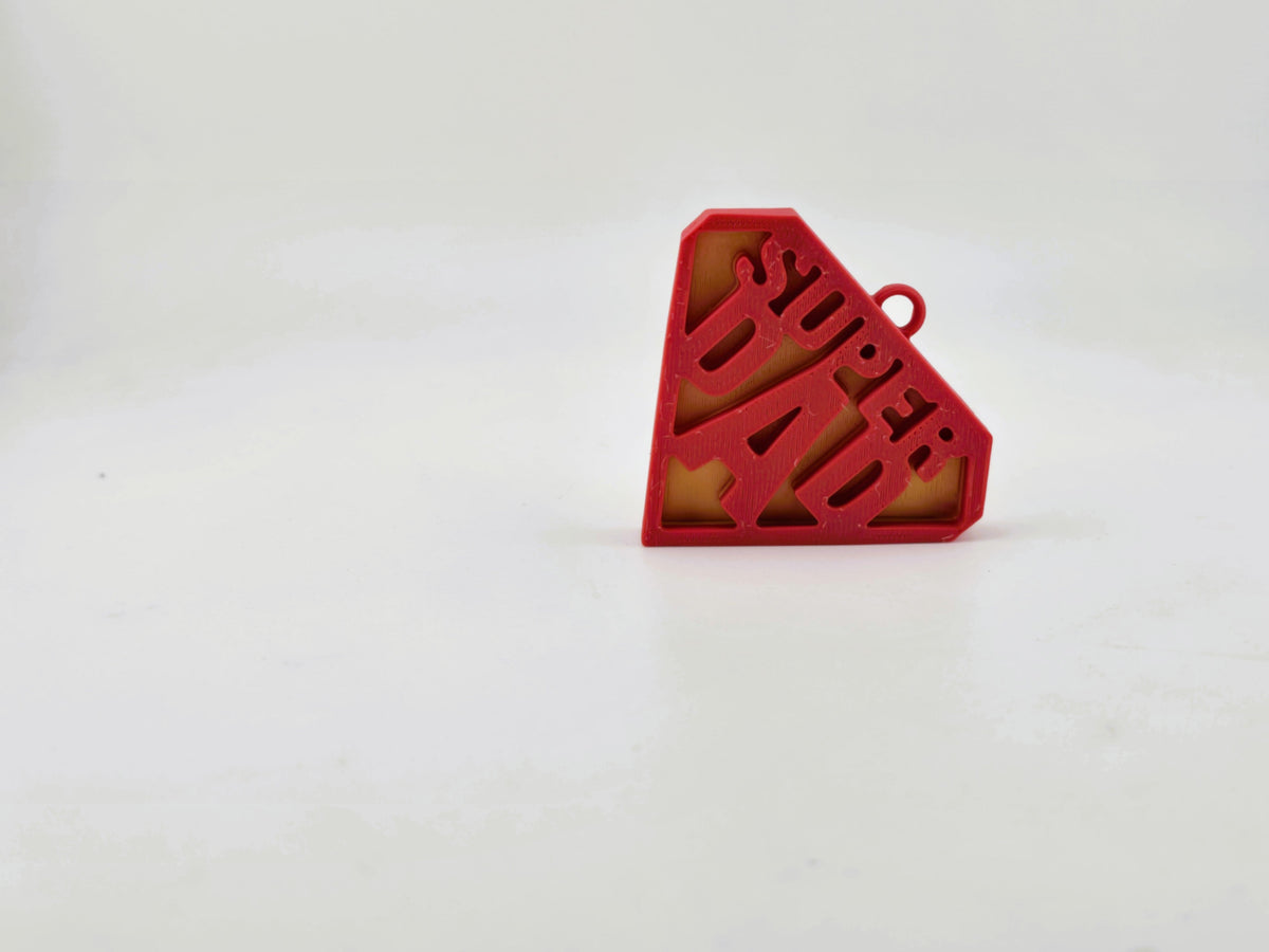 SuperDad Keyring - No Hands 3d