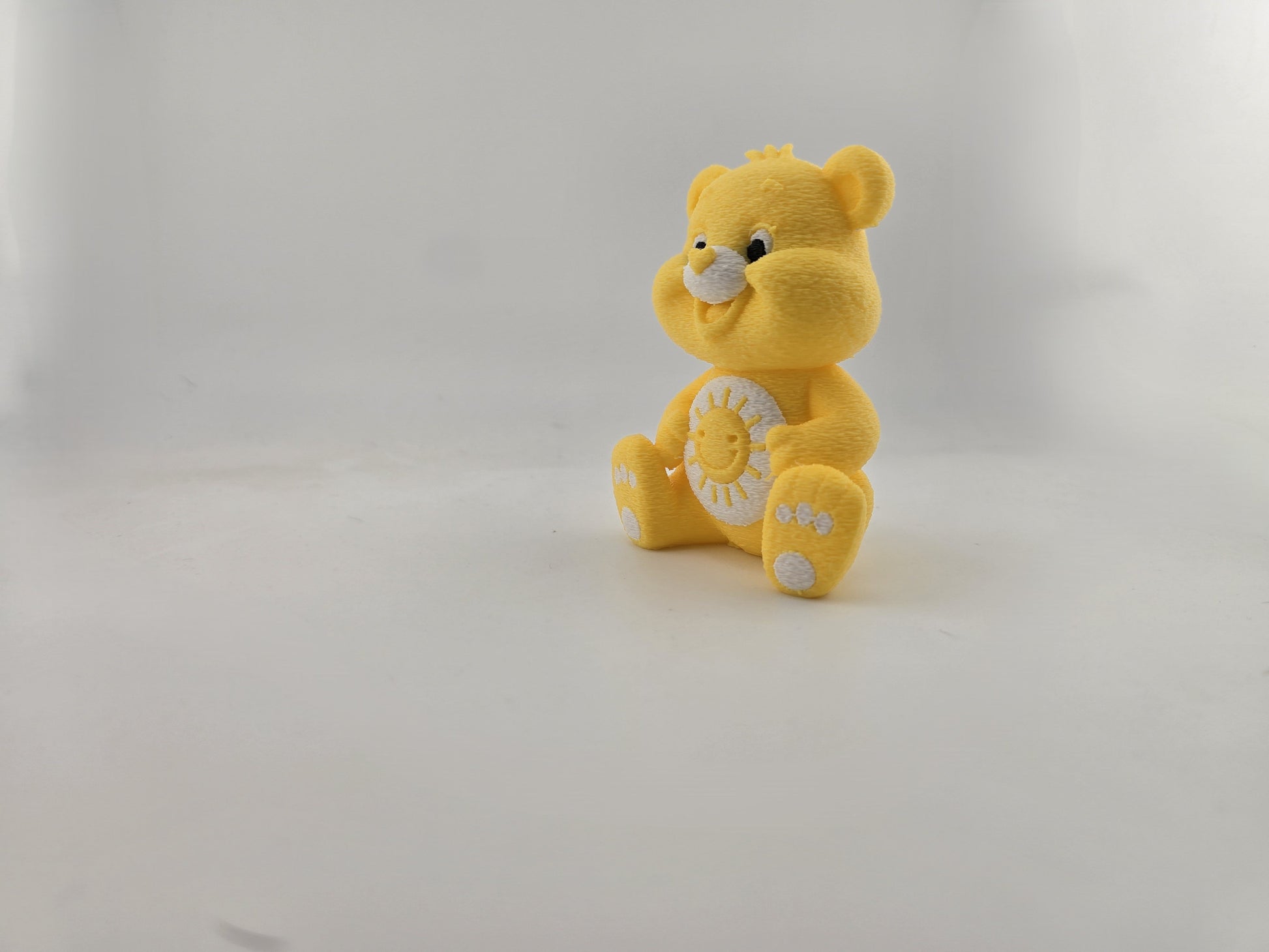 Yellow Caring Bear - No Hands 3d